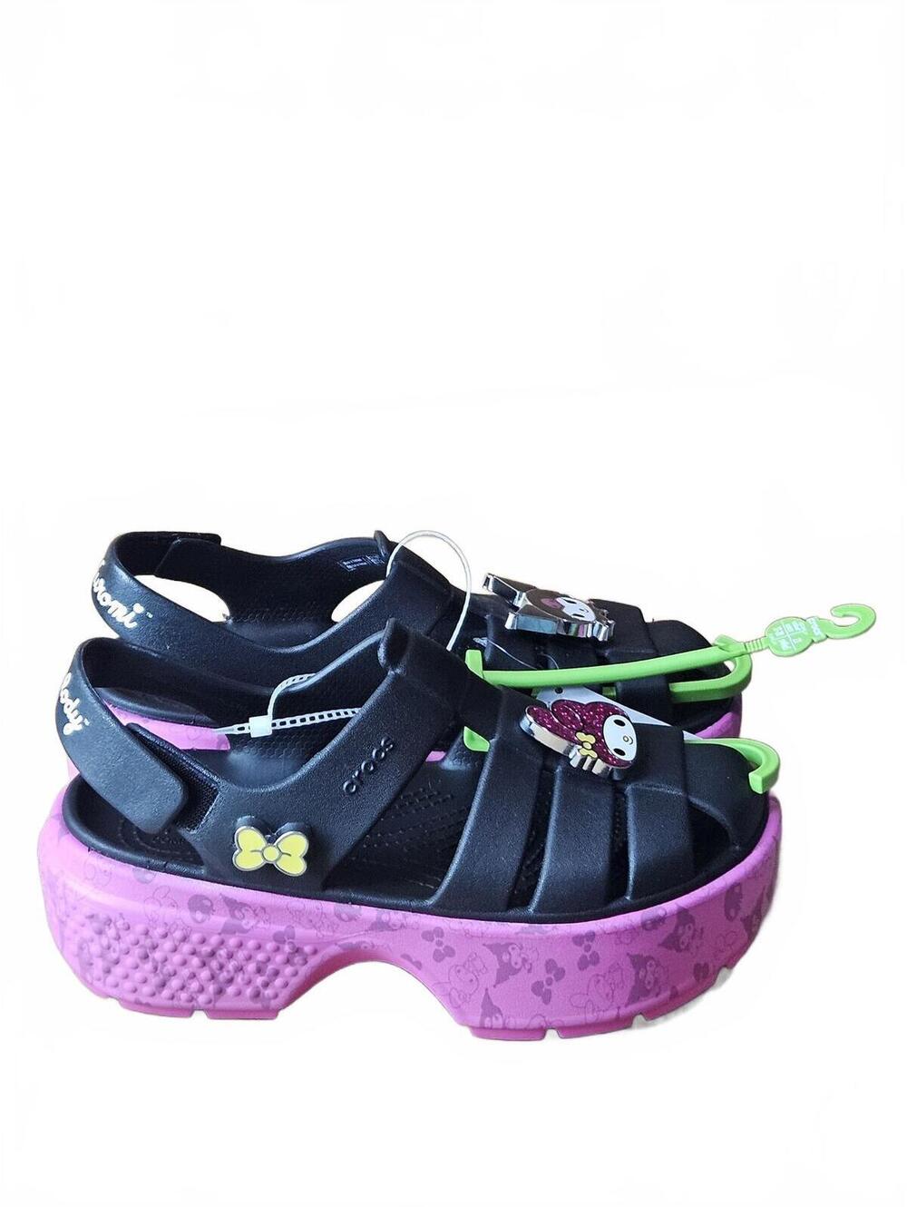 Crocs Women's Sanrio My Melody/Kuromi Stomp Platform Sandals Womens Size 7 - Picture 2 of 7